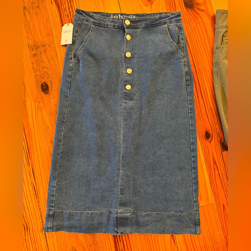 Inherit Jean Denim Skirt Size 10 NWT